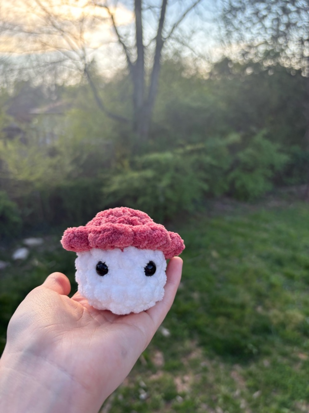 Handmade Plush Mushroom Softie - Red and White